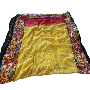 Large colorful floral paisley scarf/wrap 90" x 41 "